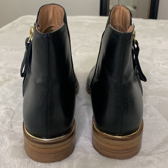 CREVO Ankle Boots Eileen Black Leather Classic Fall Staple, Size 6.5 - Picture 5 of 16
